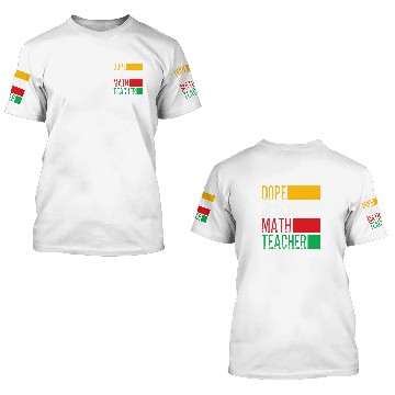 Discover HBCU College Student Dope Black Math Teacher 3D T Shirts