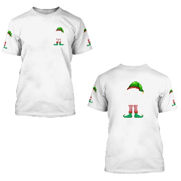 Discover The Pilot Elf Matching Profession Christmas Funny Baseball Tees 3D T Shirts