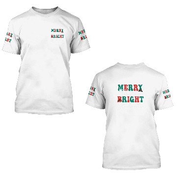 Discover Merry Teacher Bright Student Merry And Bright xmass Teacher Zip 3D T Shirts