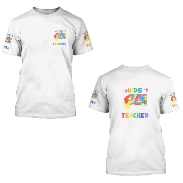 Discover Teacher Puzzle Scholar Educator Student Special Education Baseball Tees 3D T Shirts