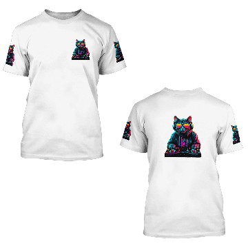 Discover Cat DJ Techno Turntable EDM Cat Electronic Dance Music 3D T Shirts