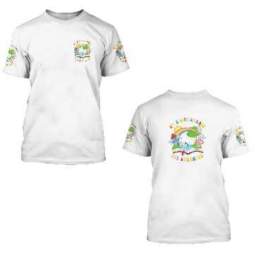 Discover Its a beautiful day for learning Rainbow Womens Book Lover 3D T Shirts