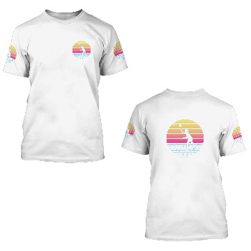 Discover Badminton Retrowave Synthwave Design For A Badminton Player 3D T Shirts