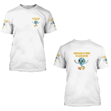 Discover Knowledge Is Power to Save Nature Ecology Science Ecosystem 1 3D T Shirts
