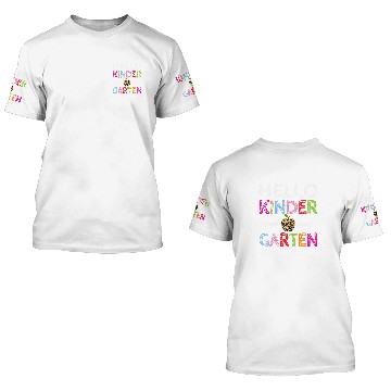 Discover Hello Kindergarten Back to School Teacher Student Leopard Zip 3D T Shirts