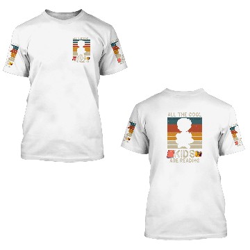 Discover All The Cool Kids Are Reading Teacher 4 Baseball Tees 3D T Shirts