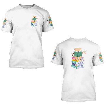Discover Kitten Tea Cat Owners Kitty Lover Meow Book Reader 3D T Shirts