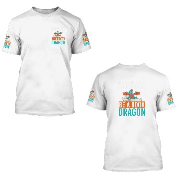 Discover Fantasy Book Reading Bookworm Mythical Creature Book Dragon 3D T Shirts