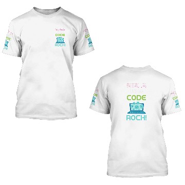 Discover Girls Who Code Rock Programmer Computer Debugging Coder 3D T Shirts