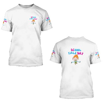 Discover School Field Day Vibes Teacher Students Outdoor Activities 3D T Shirts