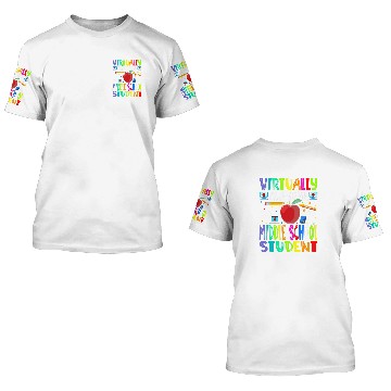 Discover Virtually Awesome Middle School Student Back To School Baseball Tees 3D T Shirts
