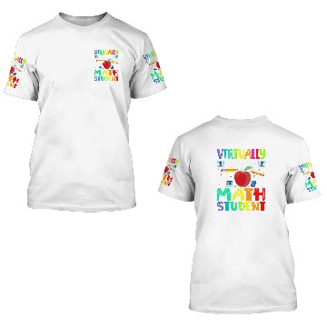 Discover Virtually Awesome Math Student Back To School 3D T Shirts