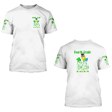 Discover St Patricks Fourth Grade Teacher Student Cute Llama Squad 3D T Shirts