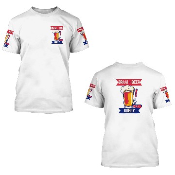 Discover Braai Beer Rugby South African Baseball Tees 3D T Shirts