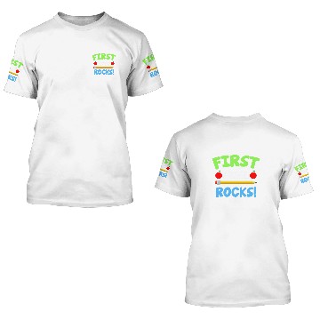 Discover First Grade Rocks Cool 1st Grade Teacher Appreciation Baseball Tees 3D T Shirts