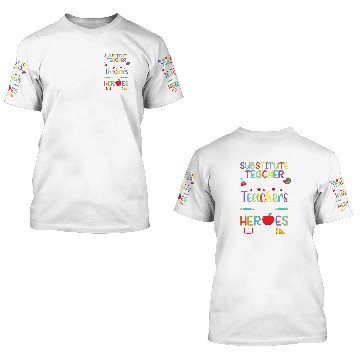 Discover Substitute Teacher Appreciation Sub Teacher Baseball Tees 3D T Shirts