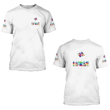 Discover Va nurses Squad Appreciation Day Tie Dye Nursing Student Baseball Tees 3D T Shirts
