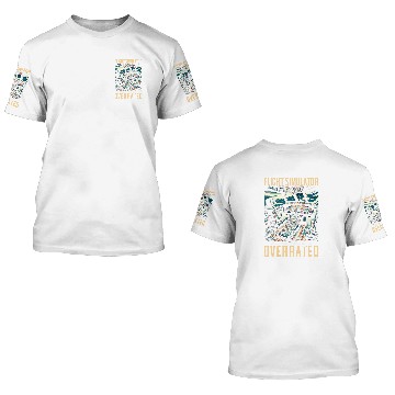 Discover Flight Simulator Aviation Console Pilot Flight Simulation 5 3D T Shirts