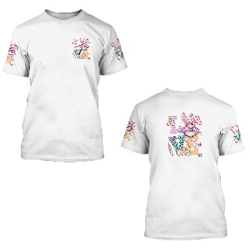 Discover Love NICU nurses Easter Bunny Eggs Stethoscope Cute Scrub 3D T Shirts