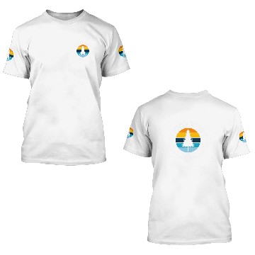 Discover Priest River Idaho ID Retro Style Tree vintages Sunset 3D T Shirts