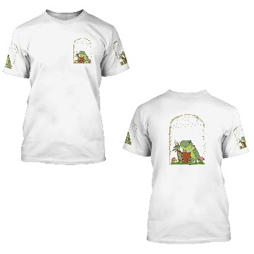 Discover Cottagecore Frog Book Design for a Nature Lover 2 3D T Shirts
