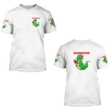 Discover Cool Readosaurus Funny Dinosaur Reading Book Lover Gift 2 Baseball Tees 3D T Shirts