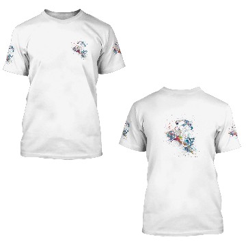 Discover BMX Wheelie Watercolor 3D T Shirts