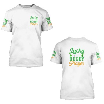 Discover Lucky To Be A Rugby Player St Patricks Day 1 Baseball Tees 3D T Shirts