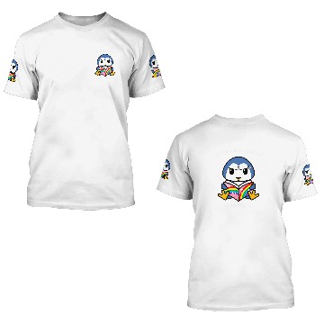 Discover Dont Judge A Book By Its Cover Reading Nerd Penguin 3D T Shirts