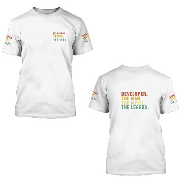 Discover Mens Developer Man Myth Legend Coder Engineer Software Developer 3D T Shirts