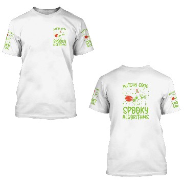 Discover Witchy Code Spooky Algorithms Programmer Halloween 3D T Shirts