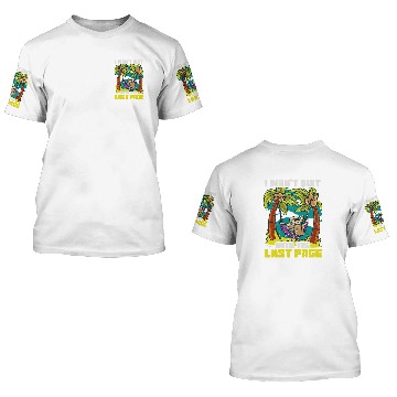 Discover Book Reader Last Page Funny Skeletons Bookworm Reading 3D T Shirts