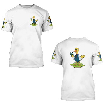 Discover Duck Reading Book Zip 3D T Shirts