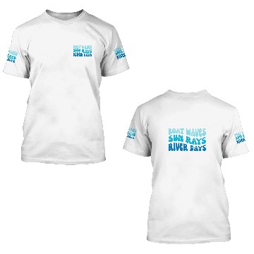 Discover Cute Summer Vacation Sunset Boat Waves Sun Rays River Days Baseball Tees 3D T Shirts