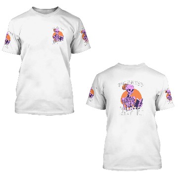 Discover One More Chapter Skeletons Book Halloween Reading Teacher 3D T Shirts