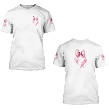 Discover Coquette Pink Bow Dainty Aesthetic 3D T Shirts