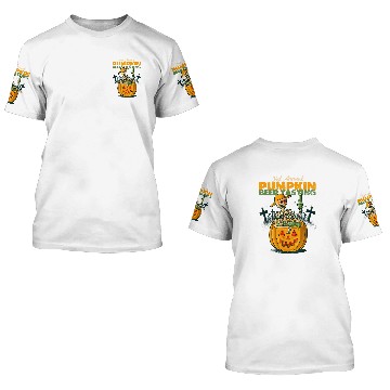 Discover 3rd Annual Pumpkin Beer Tasting Halloween Pumpkin 3D T Shirts