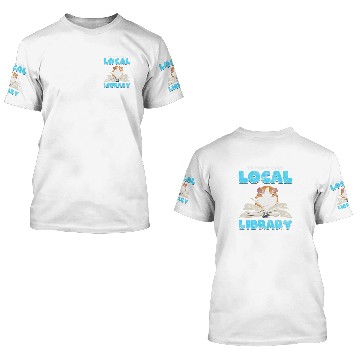 Discover Support Your Local Library Guinea Pig Book Reader 3D T Shirts