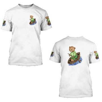 Discover Teddy Bear Rows His Boat 3D T Shirts
