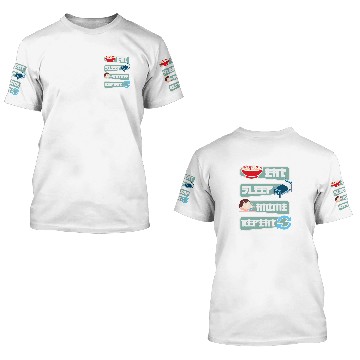 Discover Eat Sleep Anime Repeat Japanese Ramen 3D T Shirts