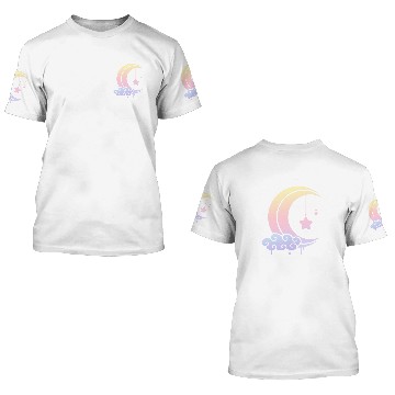Discover Pastel Moon Kawaii Pastel Goth 2 3D T Shirts