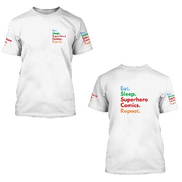 Discover Eat Sleep Superhero Comics Repeat for Comic Book Lovers Baseball Tees 3D T Shirts