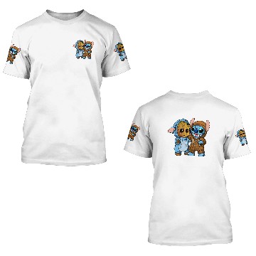Discover Disney Groot and Stitch Friends Funny 3D T Shirts