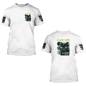 Discover Funny black cats Lover 90s Bootleg 3D T Shirts