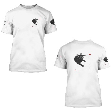 Discover I live with a cat CAT Solid Black version Baseball Tees 3D T Shirts