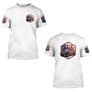 Discover Jeep Gladiator JT US Flag - Offroad 3D 3D T Shirts