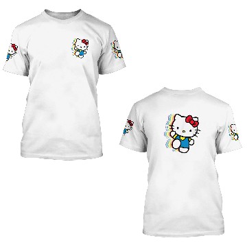Discover Hello Kitty Rainbow Zip 3D T Shirts