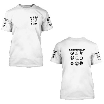 Discover Radiohead Black All Icon Baseball Tees 3D T Shirts