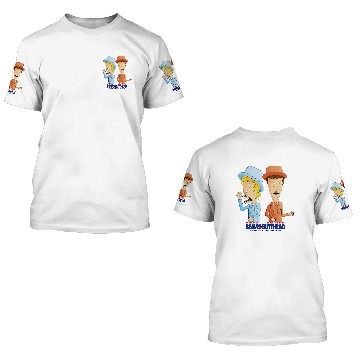 Discover Beavis and Butthead Dumb and Dumber Mash Up Funny Spoof 3D T Shirts