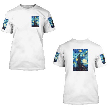 Discover The Starry Night 3D T Shirts